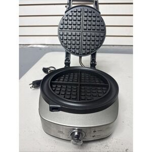 Breville Waffle Maker BWM520XL No Mess Stainless Steel WORKS Tested Clean EUC!!